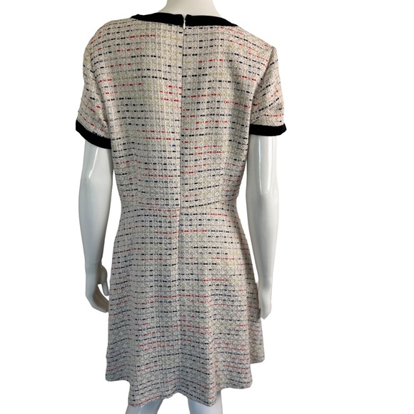 🎀Coquette Tweed Fit & Flare Dress | Bow Neckline | Size 12 | - Picture 3 of 6